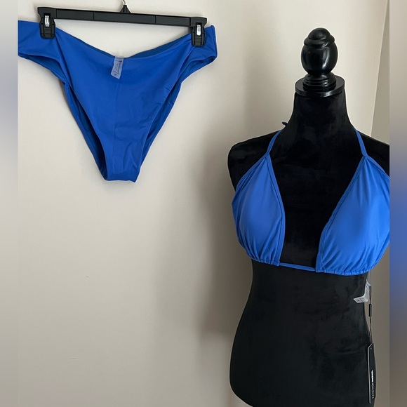 Fashion Nova Other - Brand New!  Fashion Nova 3pc Sunsuit with Bikini & Pants, Blue, Sz 3X